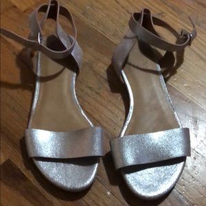 Metallic sandals